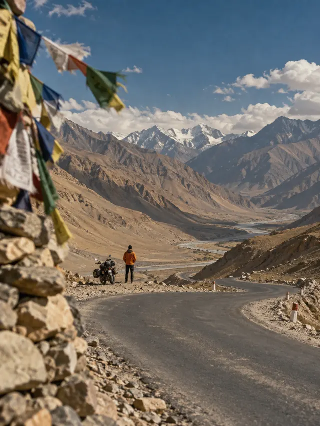 A mountain road in Ladakh